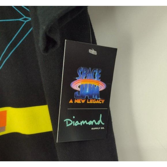 NWT Diamond Supply Co. X Space Jam A New Legacy Skate Black T-Shirt Mens L - Picture 4 of 7